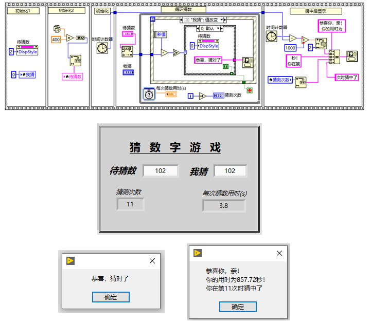 【E101】基于LabVIEW的猜數(shù)字游戲