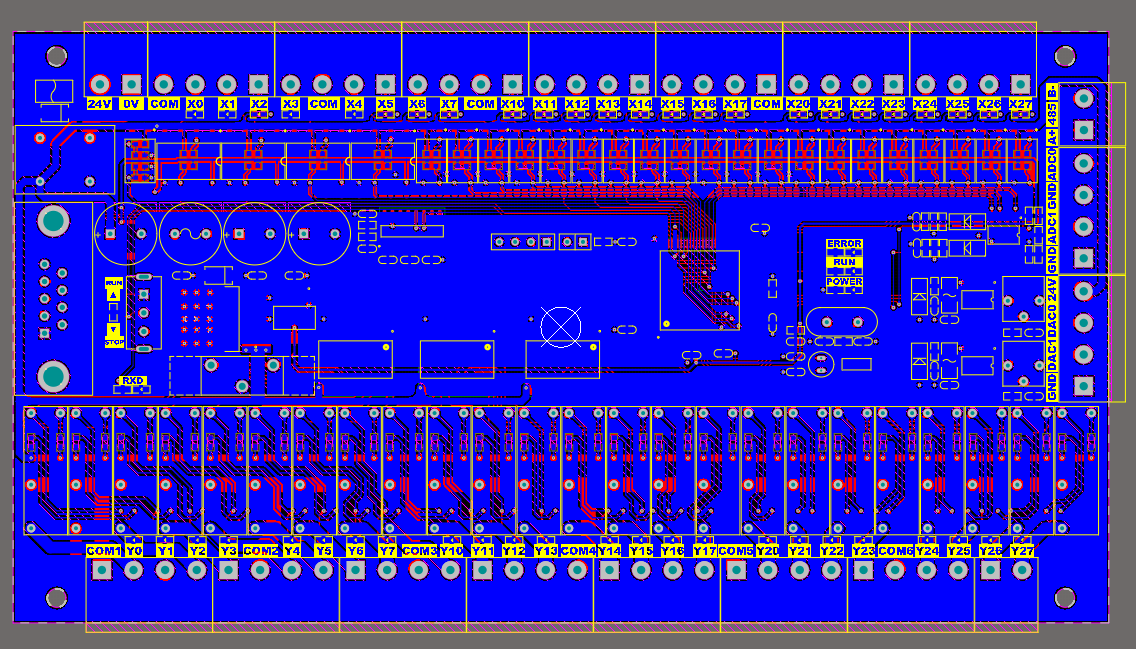 【P108】STM32仿三菱PLC的PCB圖 【P108】STM32仿三菱PLC的PCB圖