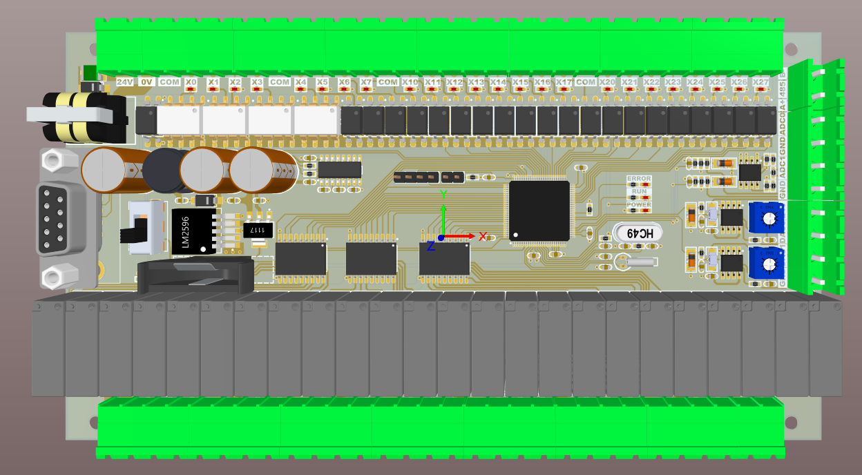 【P108】STM32仿三菱PLC的PCB圖 【P108】STM32仿三菱PLC的PCB圖