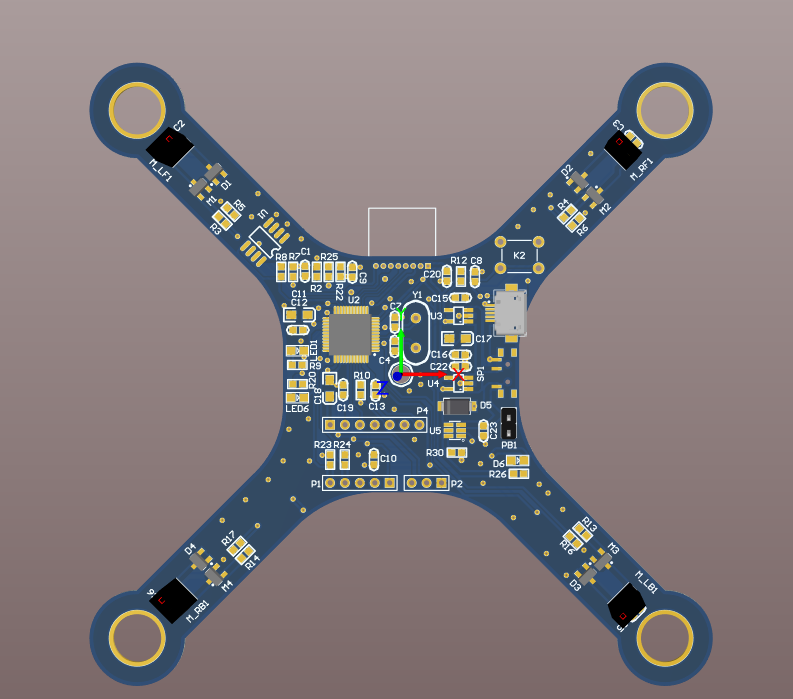 【E723】Mini四軸飛行器、遙控器電路原理圖、PCB、源程序