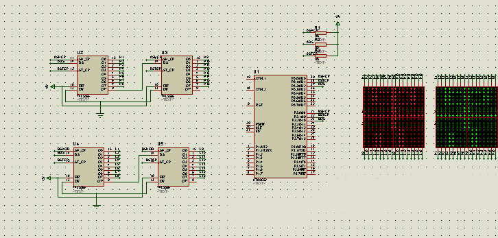 【E980】51單片機(jī)74LS95控制1632點(diǎn)陣屏顯示走字屏