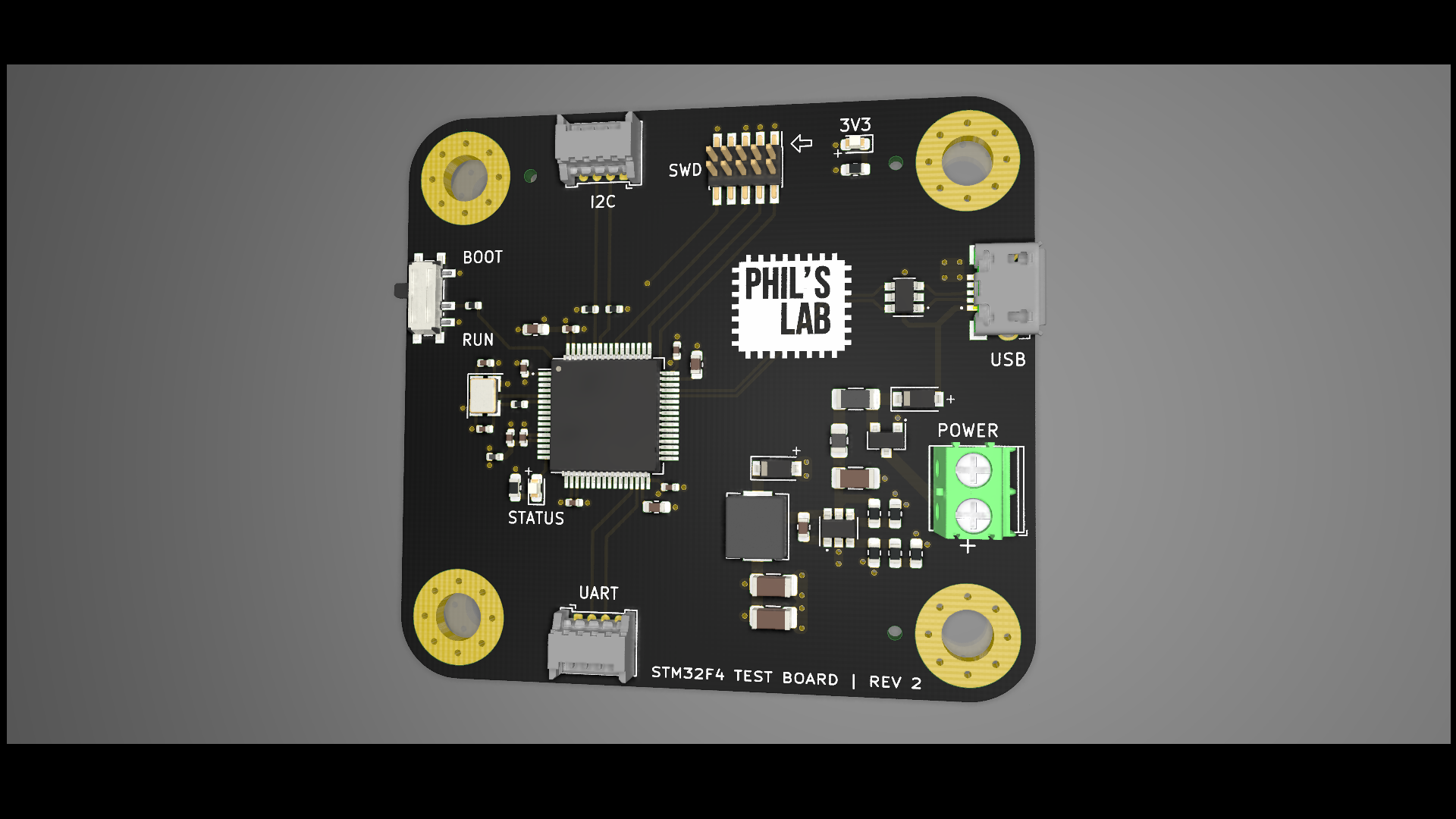 【P238】KiCad+STM32F4+USB+Buck轉(zhuǎn)換器PCB板圖紙
