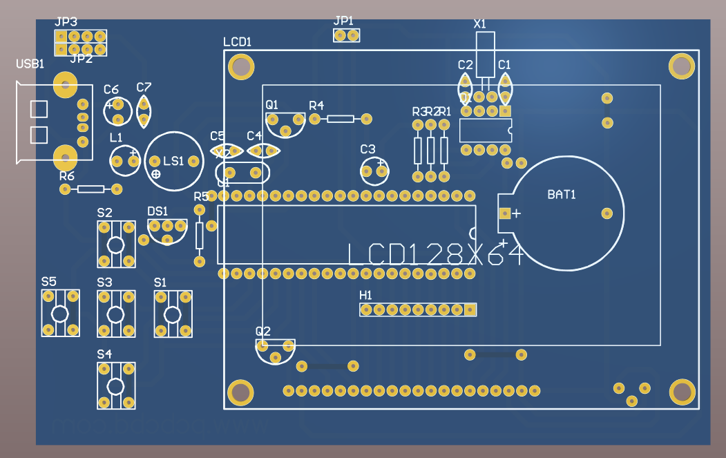 【P418】單片機(jī)萬年歷PCB封裝庫+原理圖 【P418】單片機(jī)萬年歷PCB封裝庫+原理圖