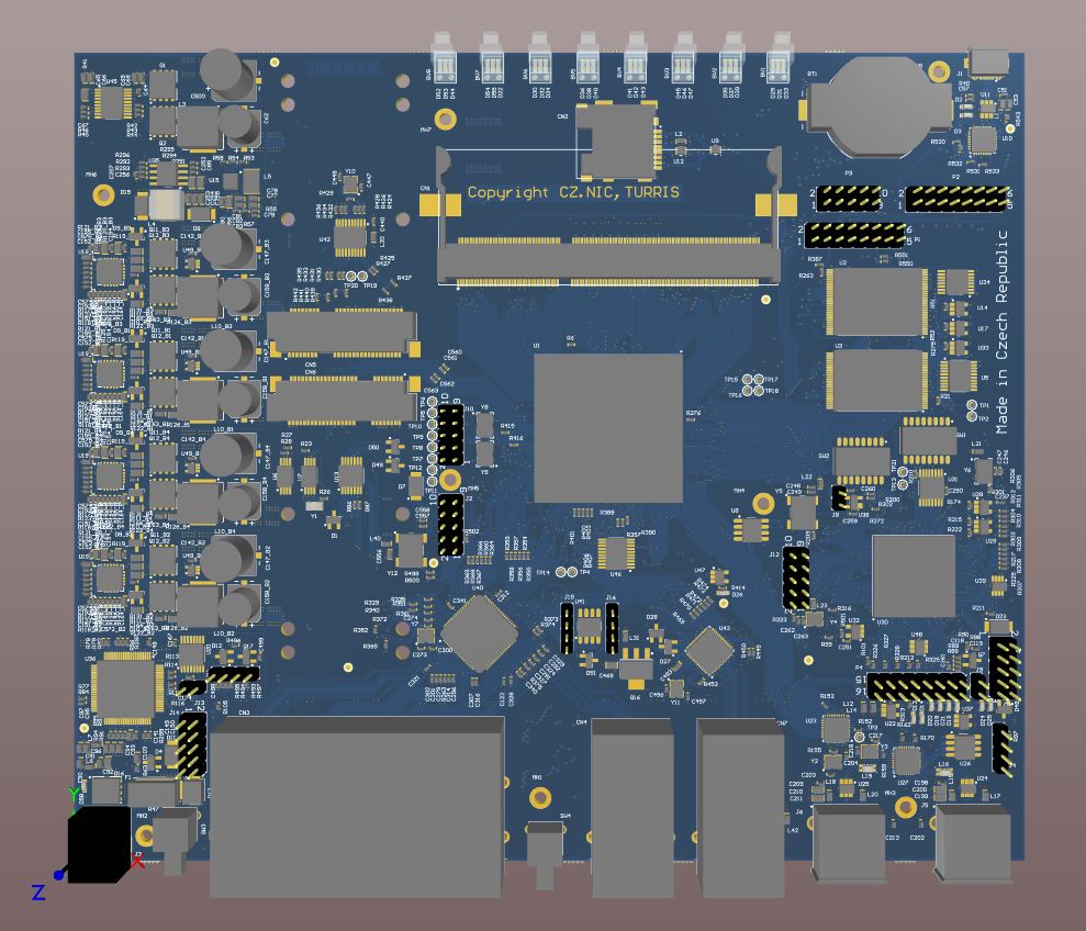 【P459】Altium 6層板TURRIS方案路由器-原理圖 PCB以及3D封裝全套資料