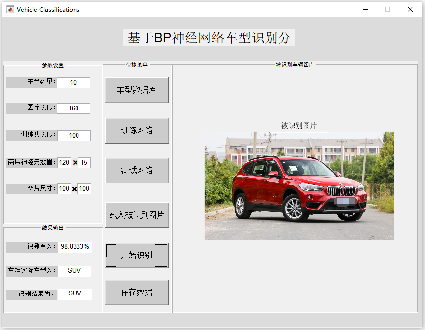 【B370】深度學(xué)習(xí)：基于Maltab BP神經(jīng)網(wǎng)絡(luò)車型識別系統(tǒng)