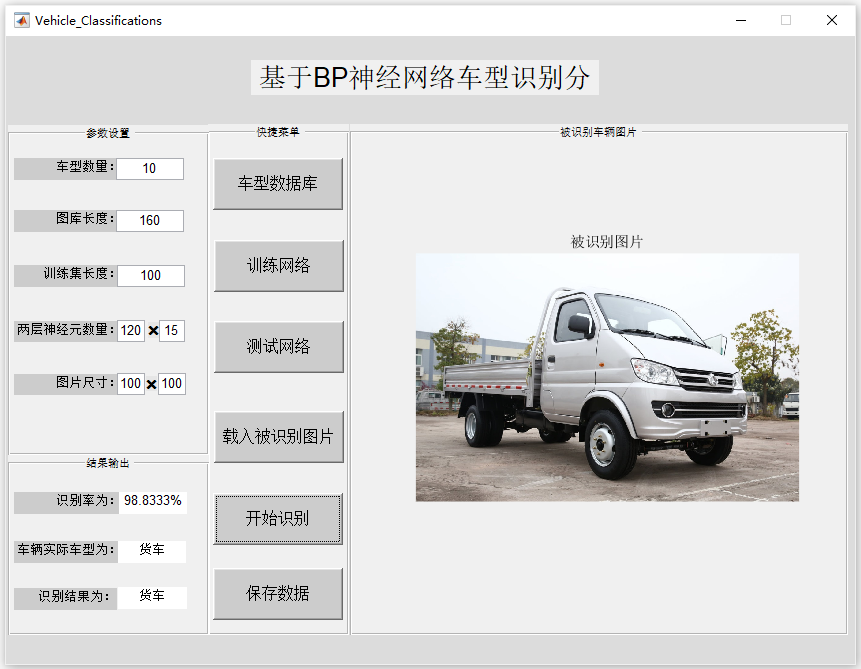 【B370】深度學(xué)習(xí)：基于Maltab BP神經(jīng)網(wǎng)絡(luò)車型識別系統(tǒng)